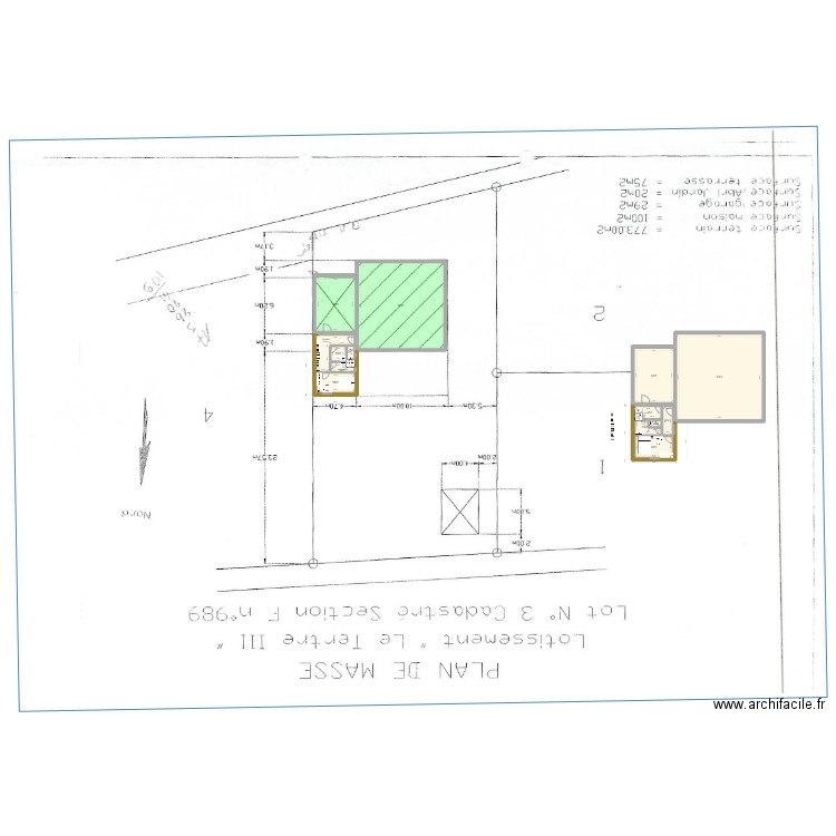 PROJET DUBOIS. Plan de 14 pièces et 289 m2