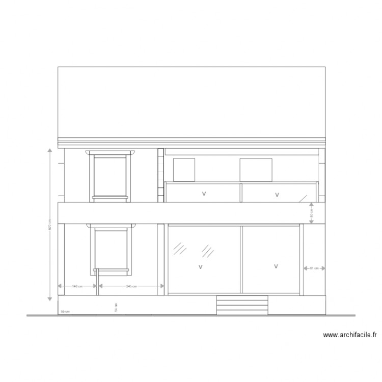 Facade Extension 2. Plan de 0 pièce et 0 m2