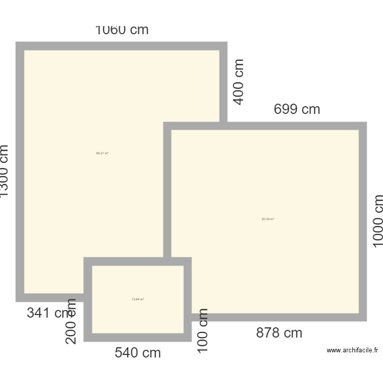 maison 1. Plan de 3 pièces et 187 m2