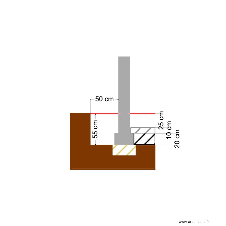 Drainage peripherique. Plan de 0 pièce et 0 m2