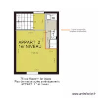 Plan de masse  1er &eacute;tage 75 MABERLY apr&egrave;s am&eacute;nagements APPART 2   niveau 1