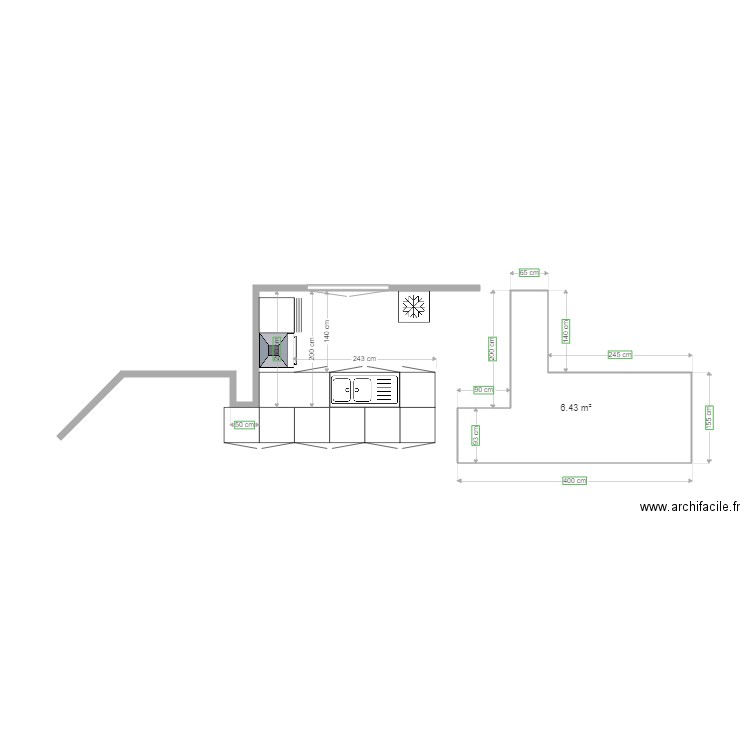 PLAN CUISINE ET PLAN DE TRAVAIL. Plan de 0 pièce et 0 m2