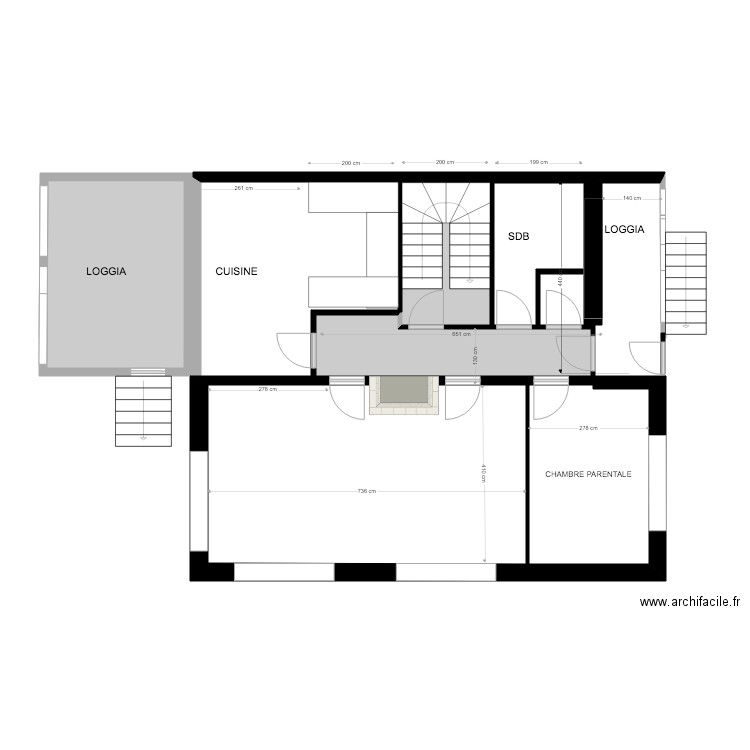 PLAN RDC EXISTANT. Plan de 0 pièce et 0 m2