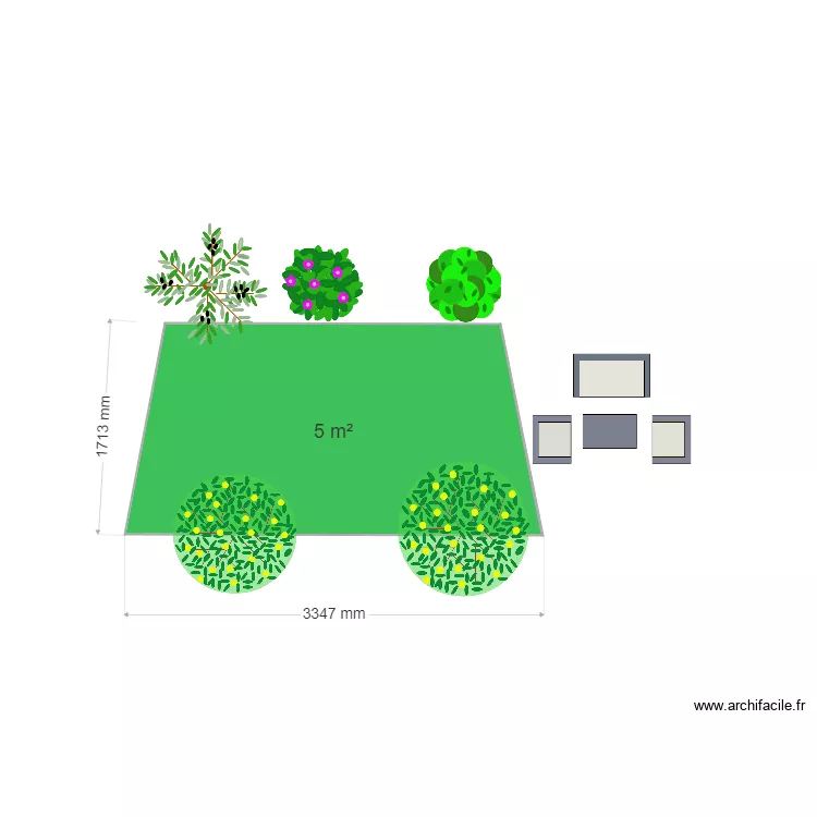 Gazon synth&egrave;thique. Plan de 