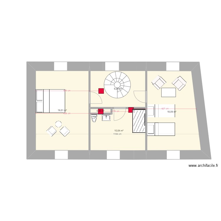 Lanildut 2ème étage. Plan de 0 pièce et 0 m2