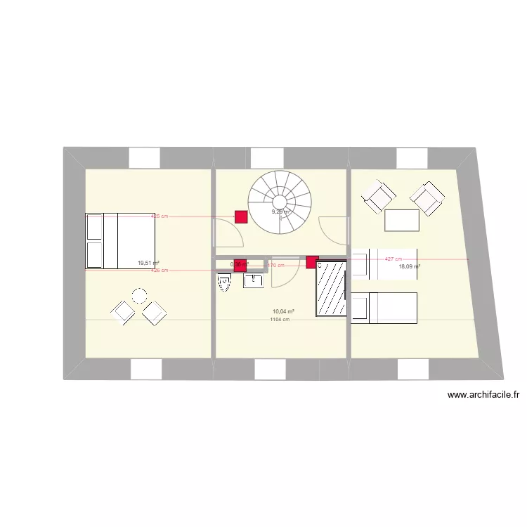 Lanildut 2&egrave;me &eacute;tage. Plan de 