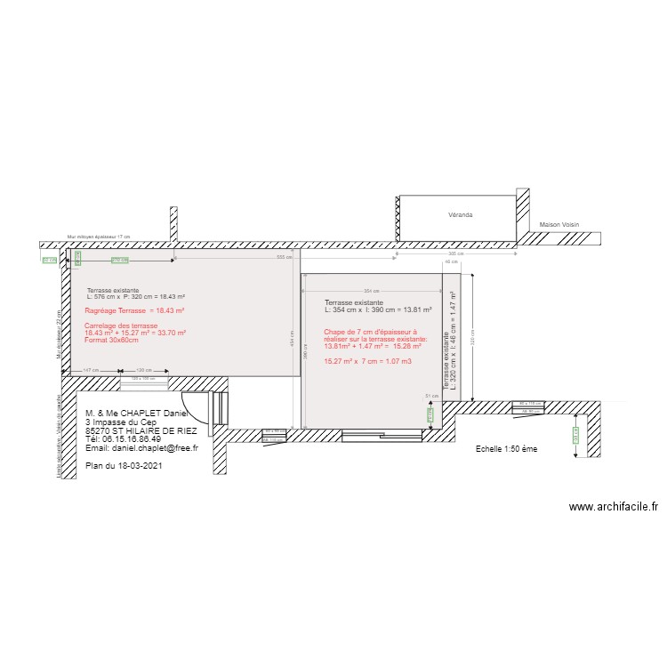 Samuel Plan Terrasses Carrelage. Plan de 0 pièce et 0 m2