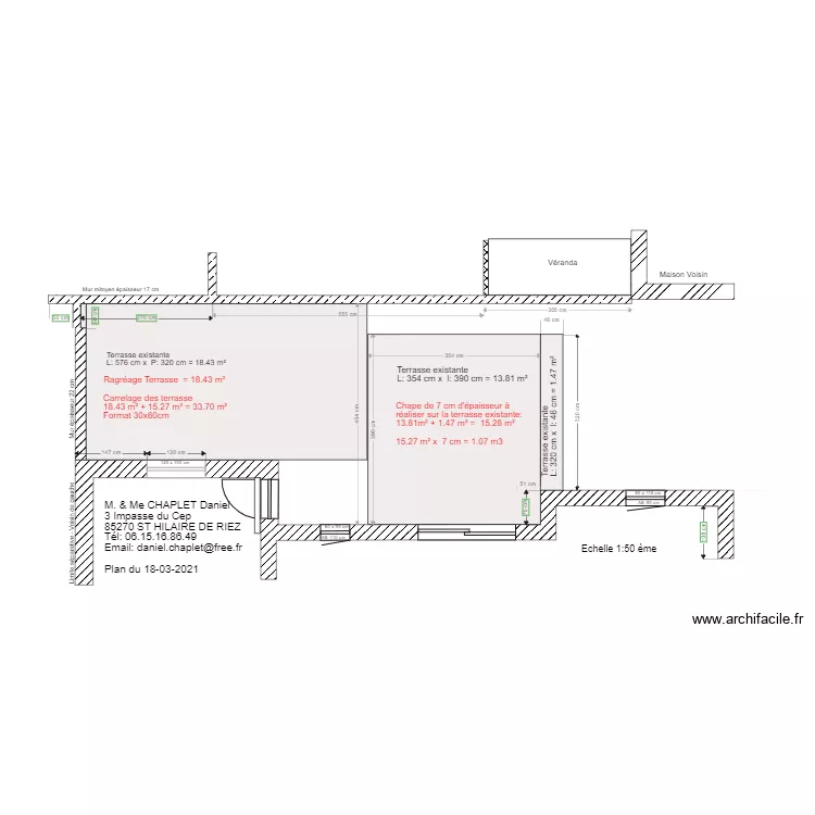 Samuel Plan Terrasses Carrelage. Plan de 