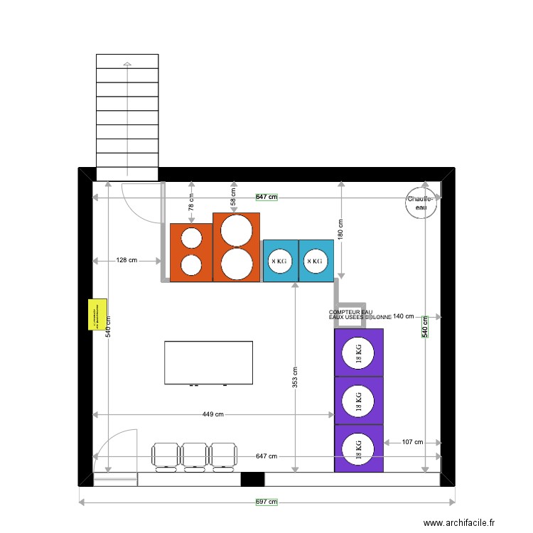 Laverie COLOMIERS. Plan de 0 pièce et 0 m2