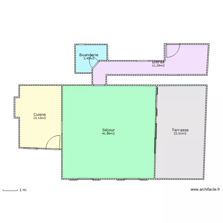 Rez de chauss&eacute;e fini. Plan de 