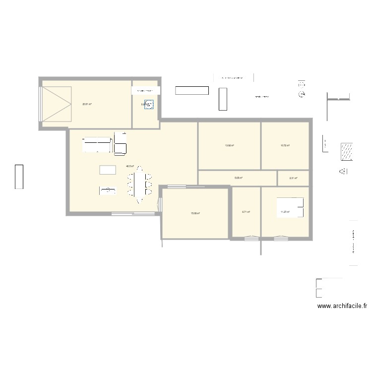 fougeroux modifs. Plan de 0 pièce et 0 m2