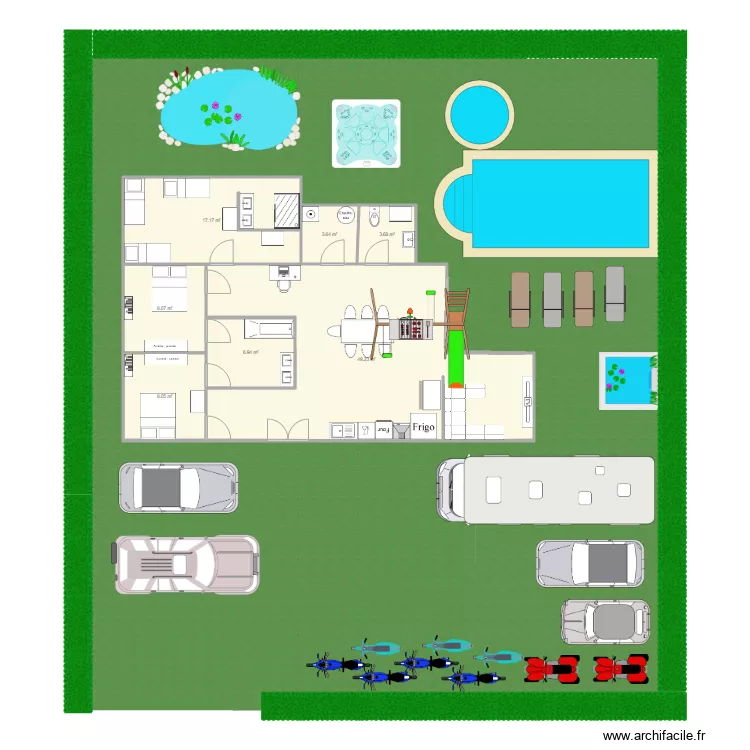 villa . Plan de villa . Plan de