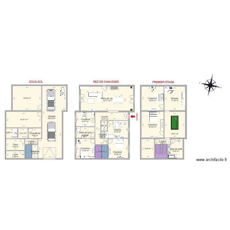 Bouxières. Plan de 0 pièce et 0 m2