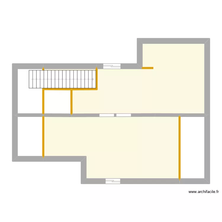 ETAGE 1 non meubl&eacute;. Plan de 