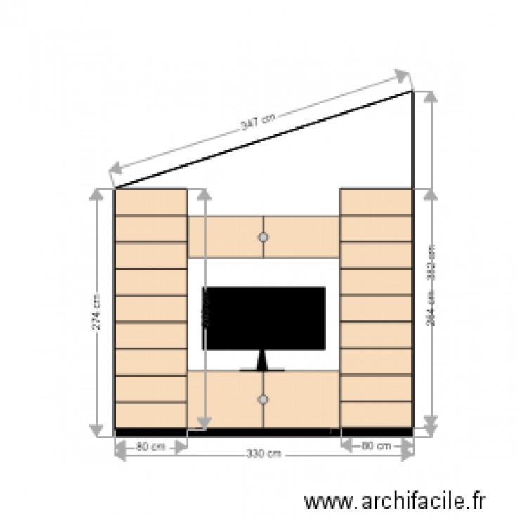 biblio tv. Plan de 0 pièce et 0 m2