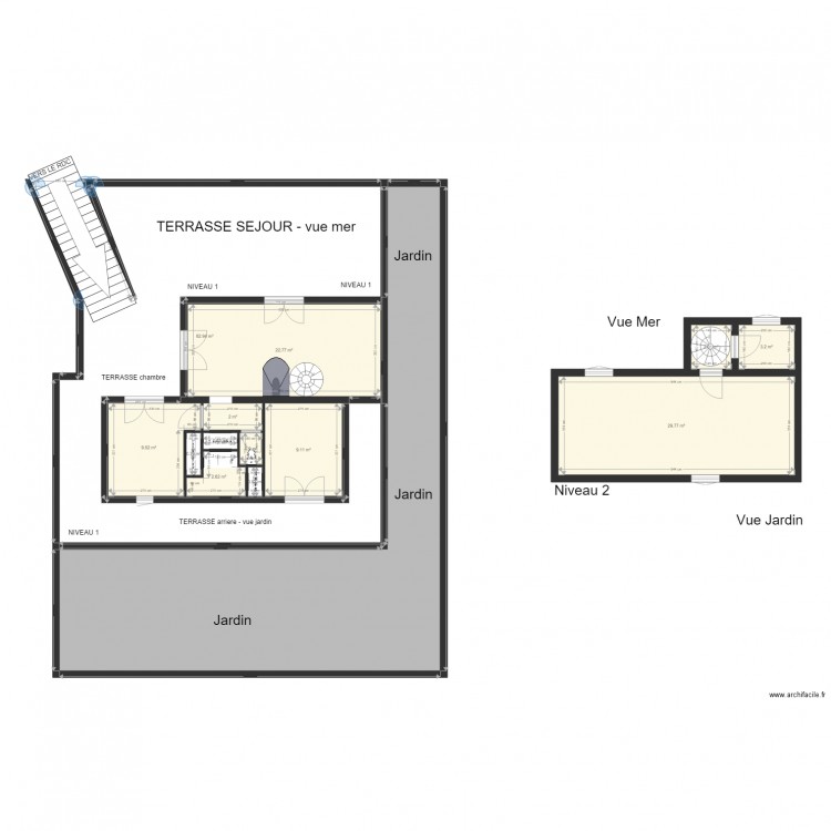 Plan Villa Porticcio SCI CH. Plan de 0 pièce et 0 m2