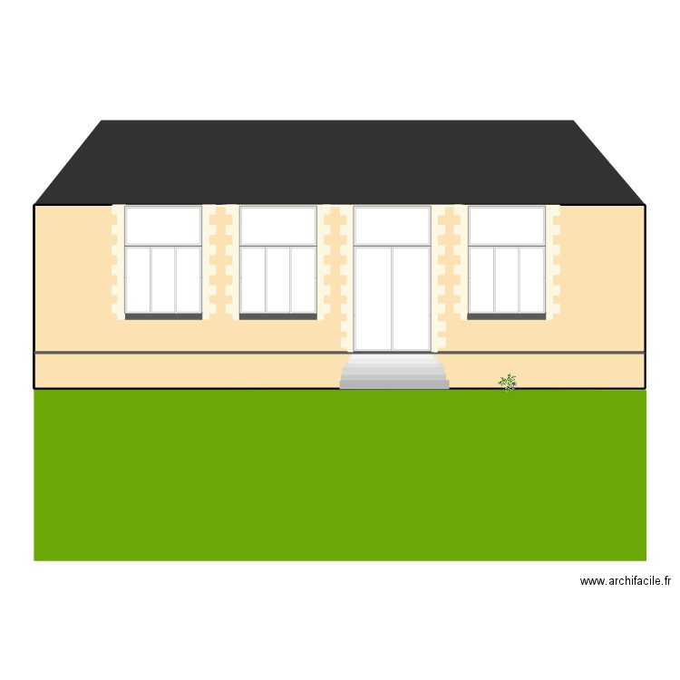 facade B. Plan de 0 pièce et 0 m2