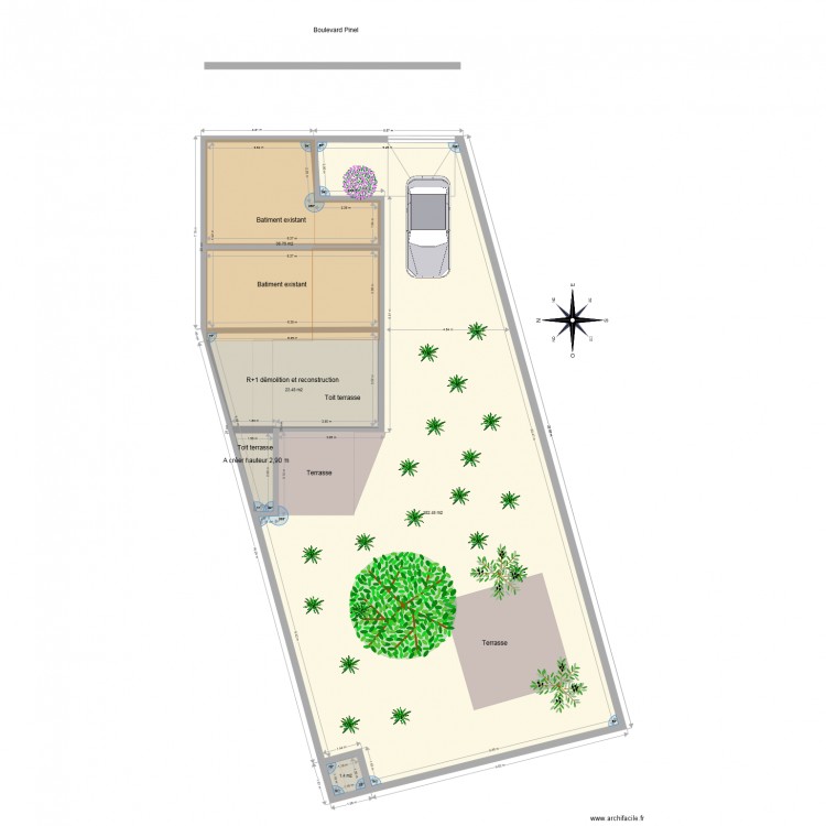 Plan de masse Final. Plan de 0 pièce et 0 m2