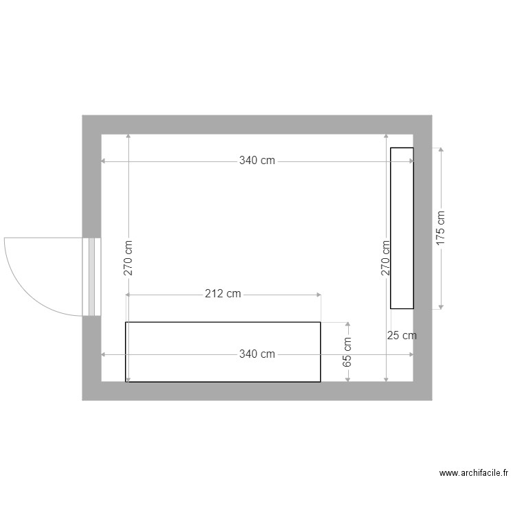 BENARD TGBT Ind.01. Plan de 1 pièce et 9 m2