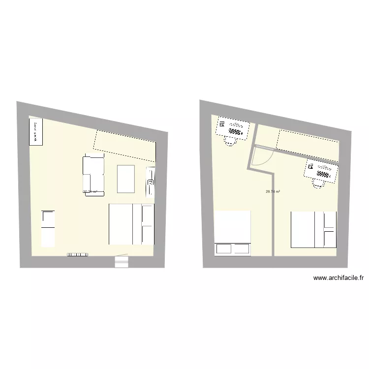 mon gite etage. Plan de 