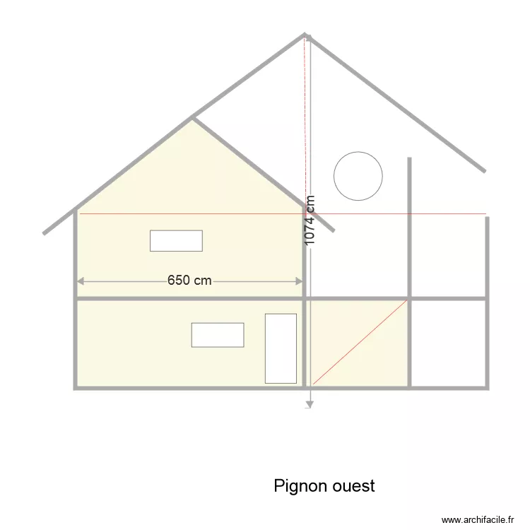 Pignon ouest chricri. Plan de Pignon ouest chricri. Plan de