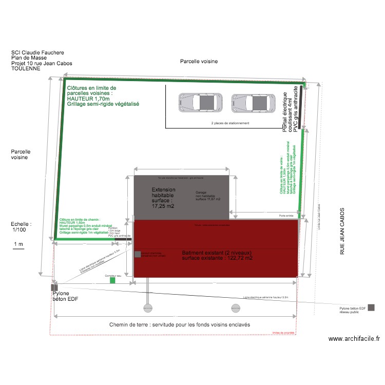 TOULENNE plan masse 2. Plan de 0 pièce et 0 m2