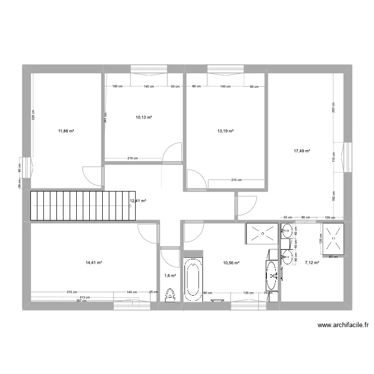etage complet combles. Plan de 