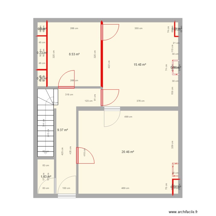 RDC Elice plan de destrcutions. Plan de 0 pièce et 0 m2