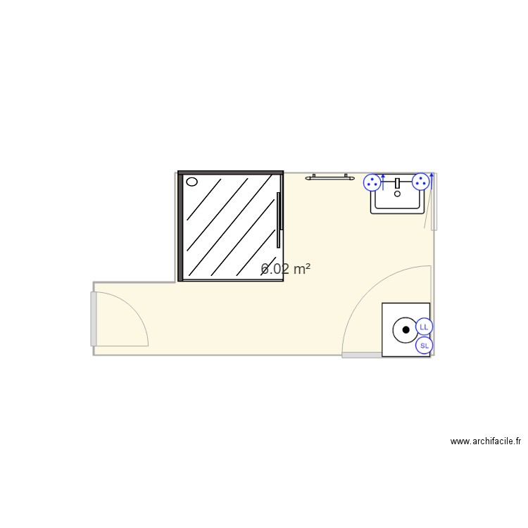 Salle de bain. Plan de 0 pièce et 0 m2