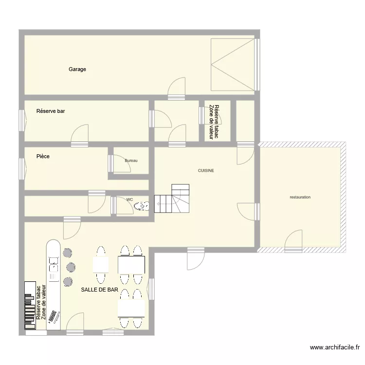 TABAC CHEZ JEAN MI. Plan de 