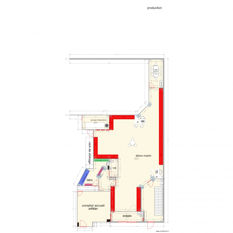 showroom v6. Plan de 0 pièce et 0 m2