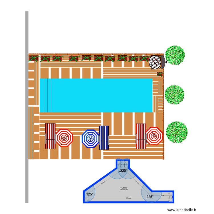 REAMENAGEMENT PISCINE . Plan de 0 pièce et 0 m2