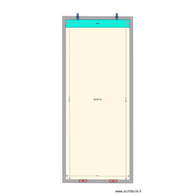 LABEYE - MOHA - 22110901. Plan de 1 pièce et 63 m2