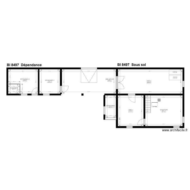 BI 8497. Plan de 29 pièces et 434 m2