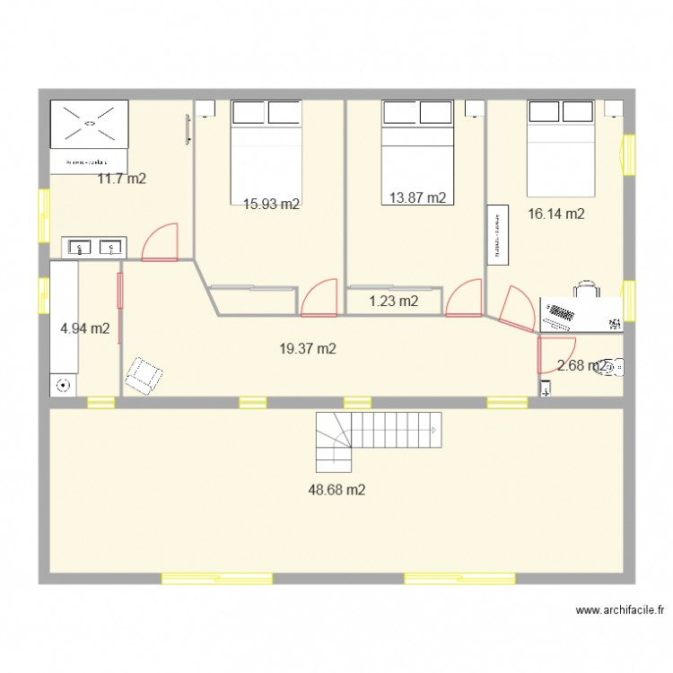 reparation etage1. Plan de 0 pièce et 0 m2