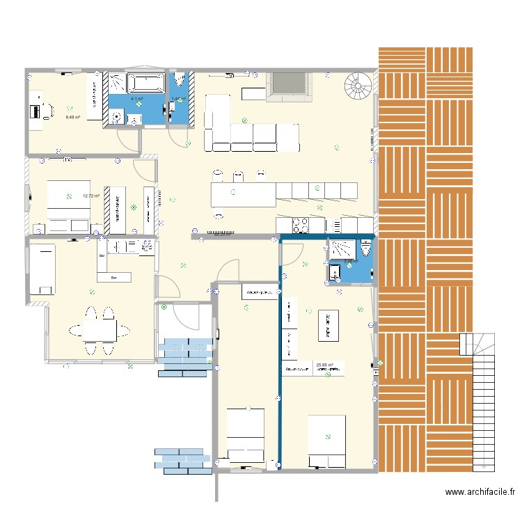 plan hésingue 4 chambres . Plan de 0 pièce et 0 m2