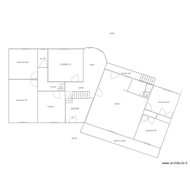 brun michelle etage. Plan de 0 pièce et 0 m2