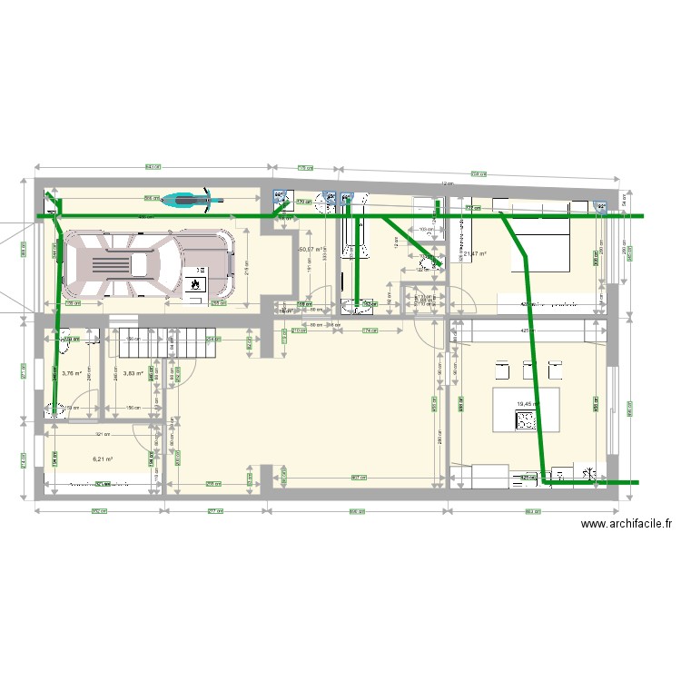plan rectif rdc. Plan de 0 pièce et 0 m2