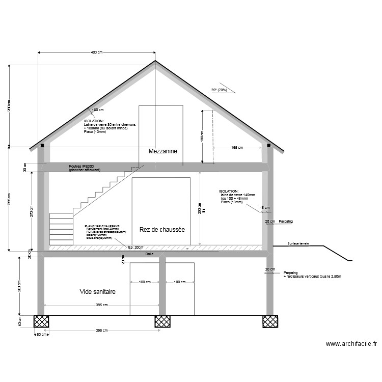 Coupe AA 20220419. Plan de 0 pièce et 0 m2