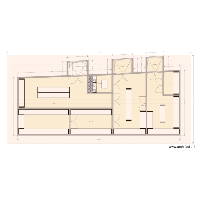 Usine 2. Plan de 7 pièces et 190 m2