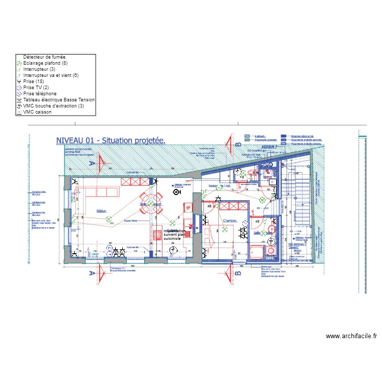 Plan electrique DUWEZ R1. Plan de 0 pièce et 0 m2