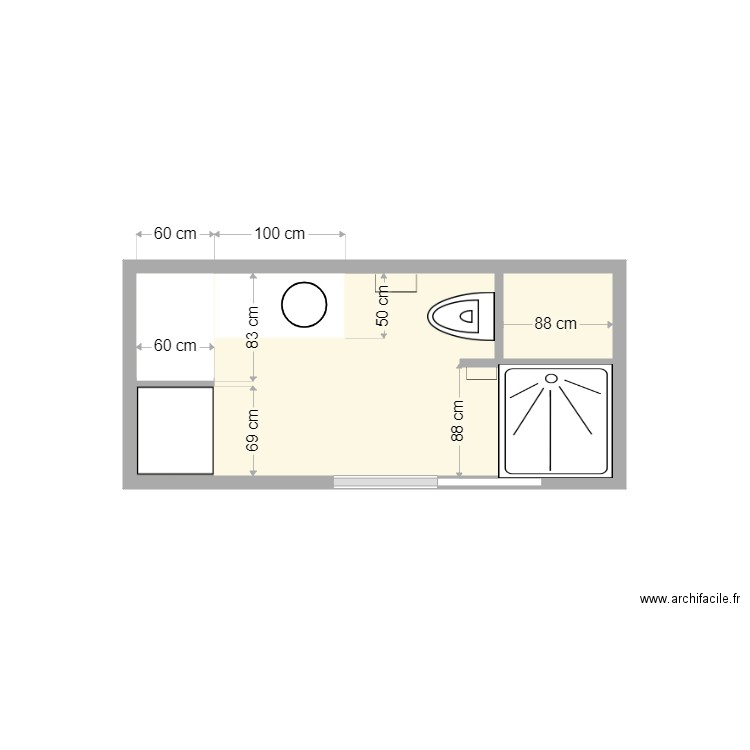 salle de bain. Plan de 0 pièce et 0 m2
