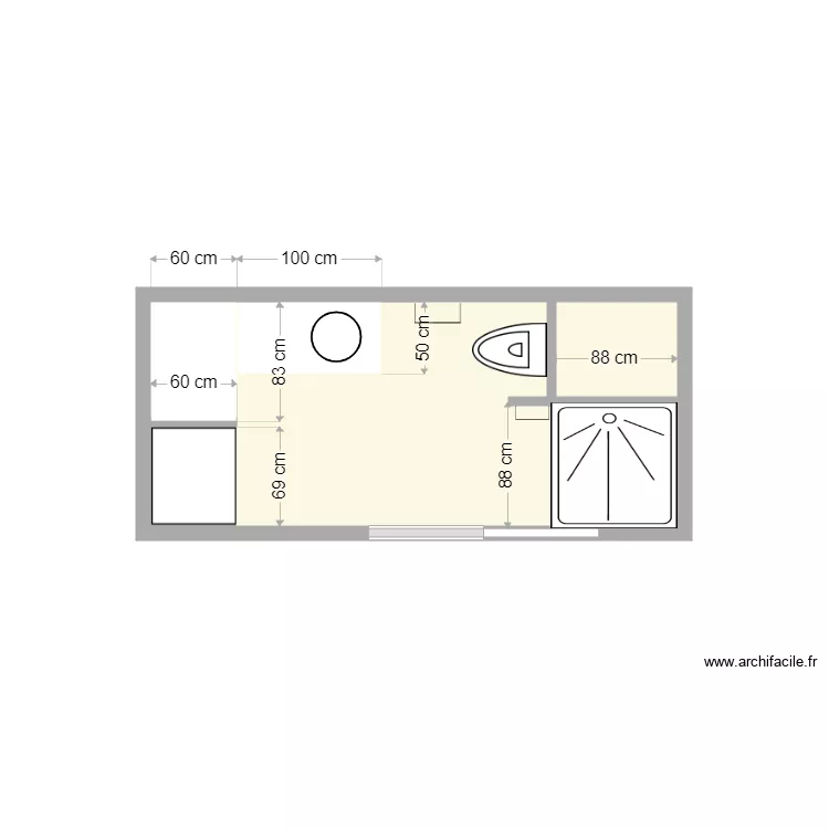 salle de bain. Plan de salle de bain. Plan de