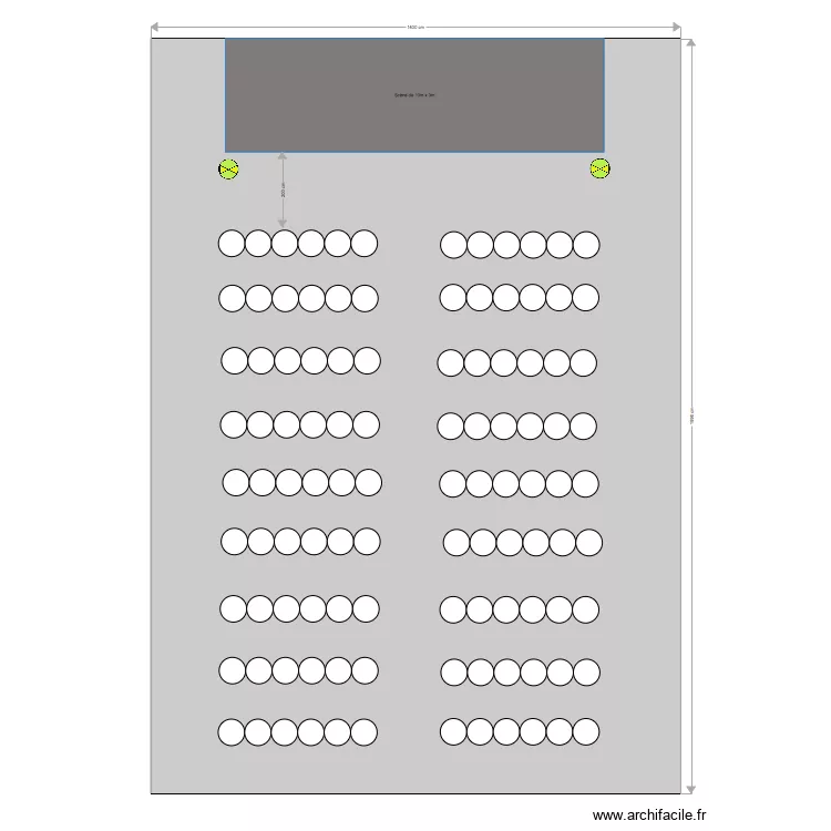 Vue dessus MD. Plan de 