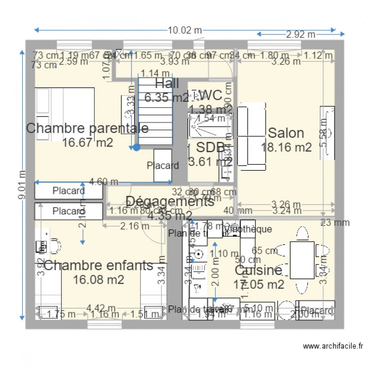 Appartement JOUBERT V3. Plan de 0 pièce et 0 m2