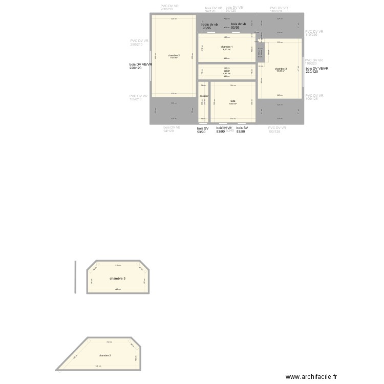 NOUFLI. Plan de 18 pièces et 185 m2