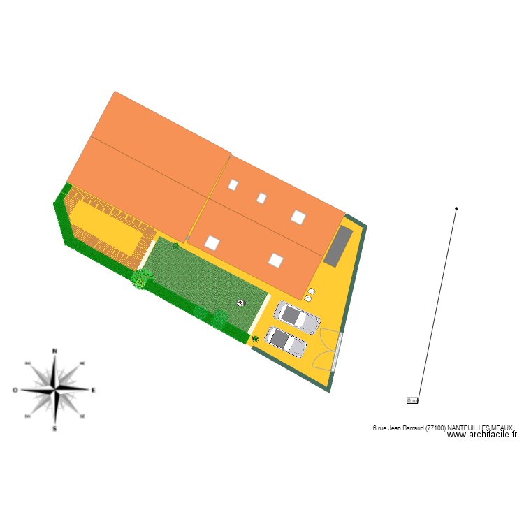 plan toiture haut avant vélux. Plan de 1 pièce et 168 m2