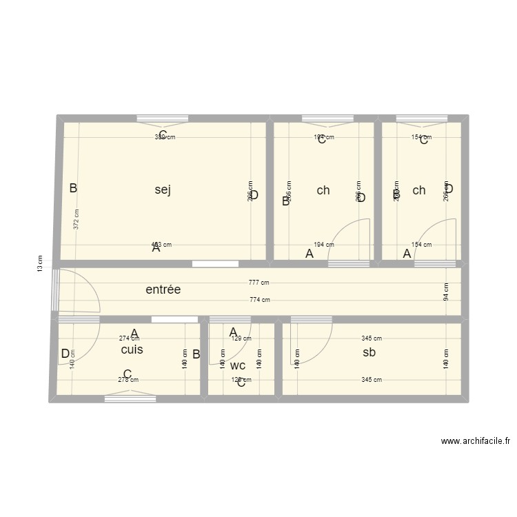 santini. Plan de 0 pièce et 0 m2