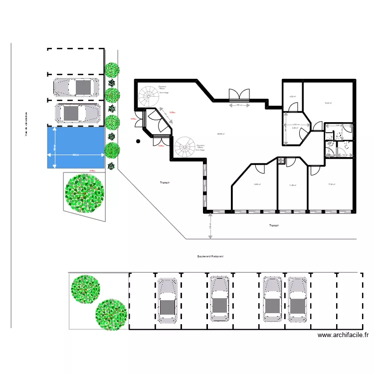 Greta Padovani situation. Plan de 