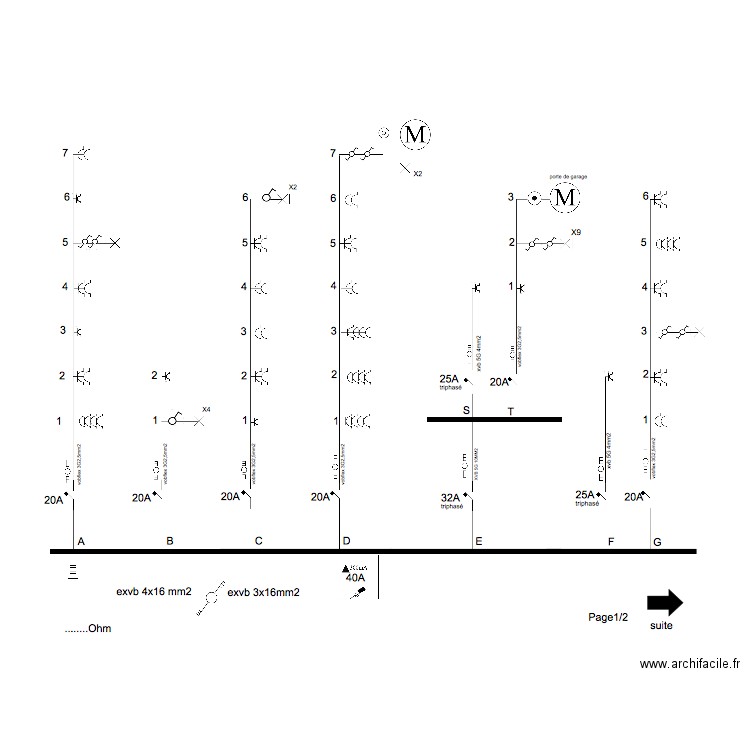 UNIFILAIRE 1. Plan de 0 pièce et 0 m2